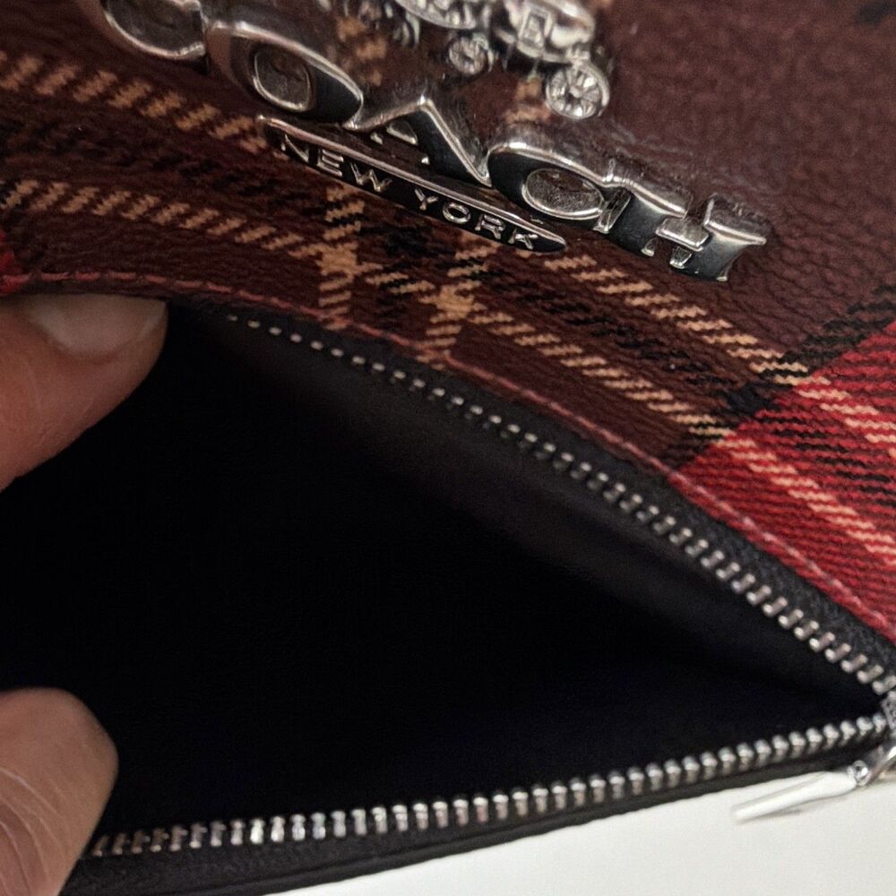NWT Coach Rowan File Bag With Tartan Plaid Print CC924 Shoulder Women's Purse - Picture 7 of 9